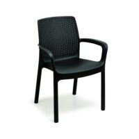Chaise d'extérieur anthracite 54x61 cm--Noir-Dmora