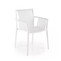 Chaise d'extérieur en polypropylène blanche-Polypropylène-Blanc-MSO