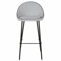 Chaise de bar tissu gris clair-Tissu-Gris-Zago