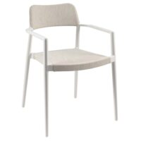 Chaise de jardin avec accoudoirs chili blanche gescova--Blanc-Gescova