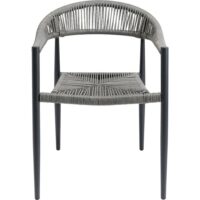 Chaise de jardin avec accoudoirs palma grise kare design--Gris-Kare Design