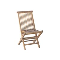 Chaise de jardin en teck huilé massif pliante-Teck-Marron-BERAH GETAH