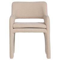 Chaise de salle à manger en chenille sable--Beige-vtwonen