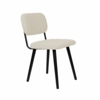 Chaise design en tissu blanc-Tissu-Blanc-BOITE A DESIGN