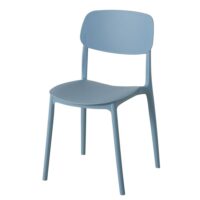 Chaise en plastique bleu 42x40x79cm-Plastique-Bleu-Wadiga