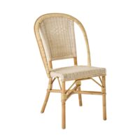 Chaise en rotin tressé--Beige-Kok Maison