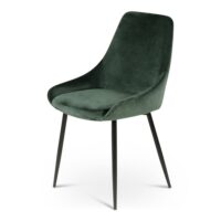 Chaise en velours vert sapin-Bois de Pin-Vert-Zago