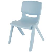 Chaise enfant empilable bleu--Bleu-Bieco