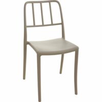 Chaise jardin empilable beige sable 40x43x84cm--Beige-Wadiga