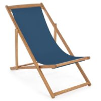 Chaise longue en bois d'acacia bleu-Bois-Bleu-Bizzotto