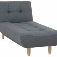 Chaise longue tissu gris foncé-Tissu-Gris-Beliani