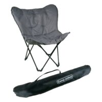 Chaise pliante gris fer h90xl60xl70cm--Gris-Camp Active
