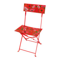 Chaise pliante  rouge acier 43