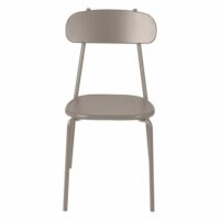 Chaise repas outdoor métal taupe-Métal-Marron-Zago