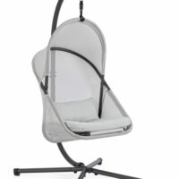 Chaise suspendue en acier avec coussins amovibles