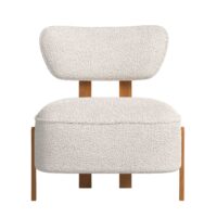 Chaise tissu recyclé blanc-Tissu-Blanc-Hannun