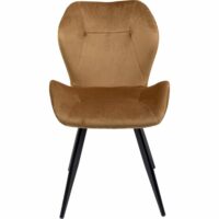 Chaise viva velours marron et noir kare design-Velours-Marron-Kare Design