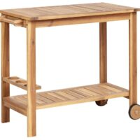 Chariot de jardin en bois d'acacia clair-Bois-Marron-Beliani