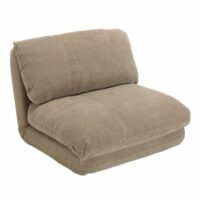 Chauffeuse 1 place multi-position en tissu couleur taupe-Tissu-Marron-MACABANE