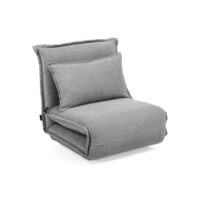 Chauffeuse convertible 3-en-1 en velours côtelé gris – gracie-Velours-Gris-Meubletmoi