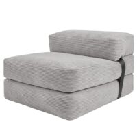 Chauffeuse déhoussable 70x190 cm gris clair--Gris-Bananair