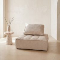 Chauffeuse pour canapé modulable beige sable--Beige-Maisons du Monde