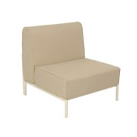 Chauffeuse pour salon pour jardin modulable en tissu beige-Tissu-Beige-Oviala