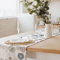 Chemin de table 50x155 cm--Gris-Mint