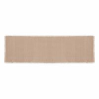 Chemin de table à franges coton beige 38x140 cm-Coton-Beige-Home Maison