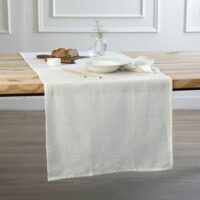 Chemin de table lin lavé 50x150 blanc-Lin-Blanc-Febronie