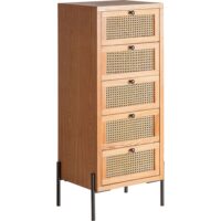 Chiffonnier rectangulaire en rotin zetel--Marron-ReCollection