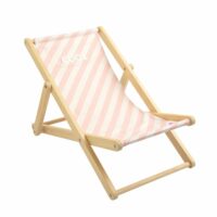 Chilienne transat enfant toile coton-Coton-Rose-Sauthon