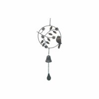 Cloche de jardin avec oiseau 24x6x70cm--Marron-La Grande Prairie