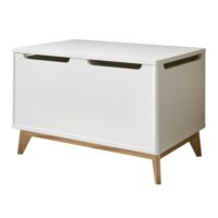 Coffre à jouet en panneau de particules blanc--Blanc-Petite Amélie