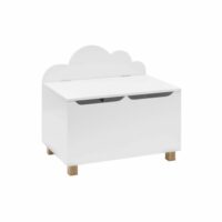 Coffre à jouets enfant blanc et marron--Blanc-Mobili Rebecca