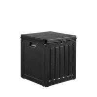 Coffre de jardin en plastique 76l - noir-Plastique-Noir-House Nordic