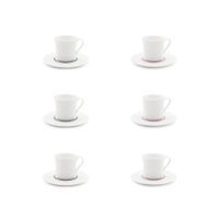 Coffret 6 services à thé ligne--Argenté-FAUCHON ART DE LA TABLE