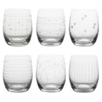 Coffret de 6 gobelets graphik 30 cl transparents / cristal en verre-Verre-Transparent-Table passion