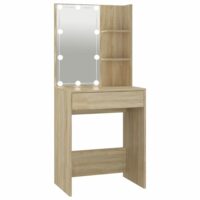 Coiffeuse design avec led beige 60 x 40 x 140 cm--Beige-Helloshop26