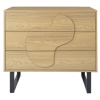 Commode 3 tiroirs beige--Beige-The Home Deco Factory