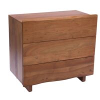 Commode 3 tiroirs en acacia l85 cm  marron en bois d'acacia-Bois-Marron-Amadeus