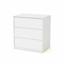 Commode 3 tiroirs en bois - blanc-Bois-Blanc-Webaby
