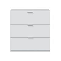 Commode 3 tiroirs l77cm x h80cm - blanc--Blanc-Usinestreet