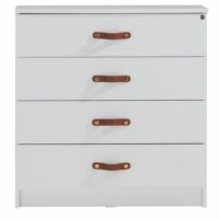 Commode 4 tiroirs blanc 87.7x85.2x44.8cm--Blanc-MueMue