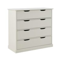 Commode 4 tiroirs effet bois blanc-Bois-Blanc-CAMIF