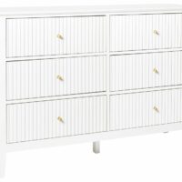 Commode à 6 tiroirs blanc--Blanc-Beliani