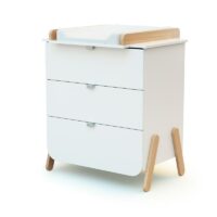 Commode à langer 3 tiroirs en bois blanc et hêtre-Bois-Blanc-AT4