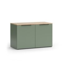 Commode avec 2 portes Verte 80x50 cm--Vert-Vicco