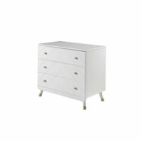 Commode Billy Blanche 3 tiroirs 57x100x89cm--Gris-Vipack