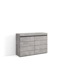 Commode effet bois ciment 114x35x75cm-Ciment-Gris-Skraut home